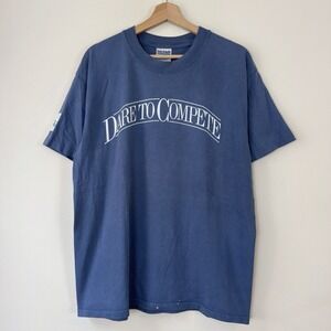 Vintage 90's‎ HBO Sports Believe Dare Achieve TV Blue Tee Shirt - Large